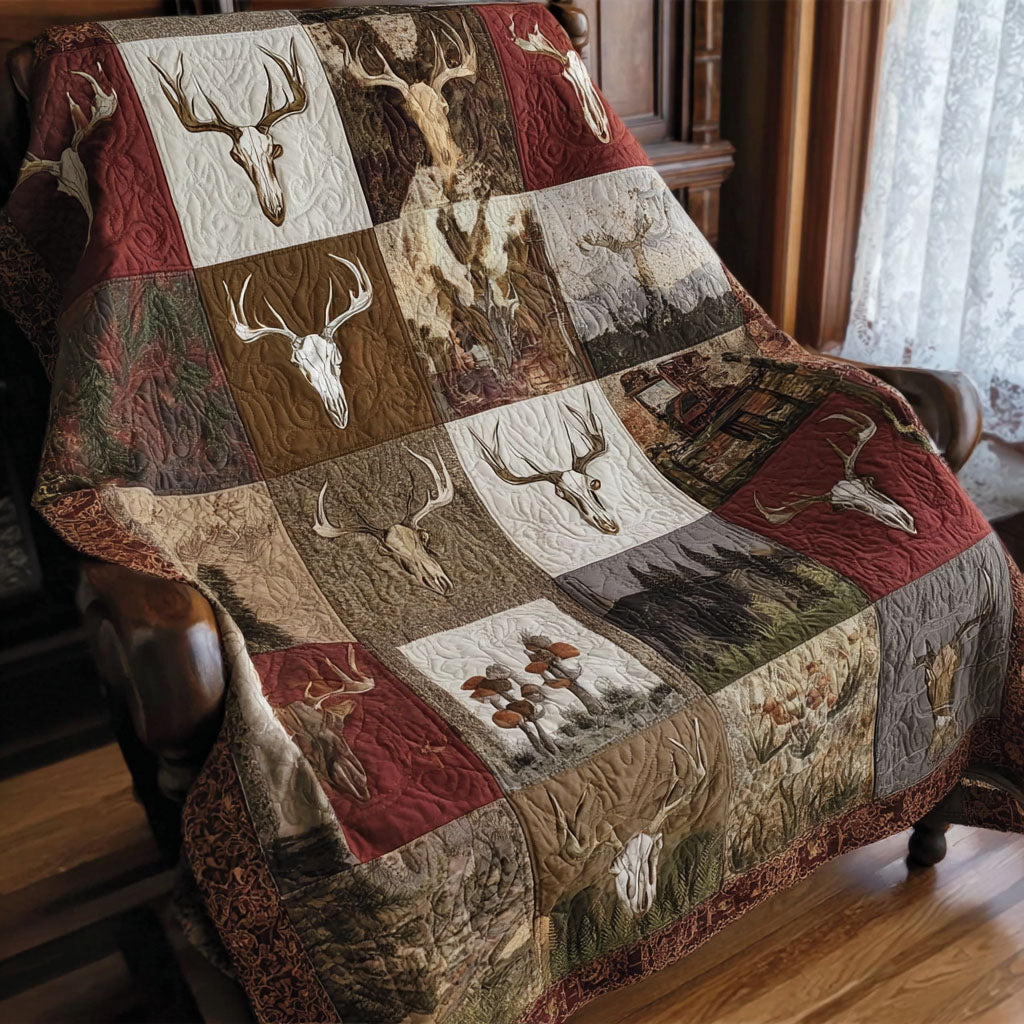 Rustic Antler Woods Quilted Blanket - Baby (30" x 40") - Pack 1