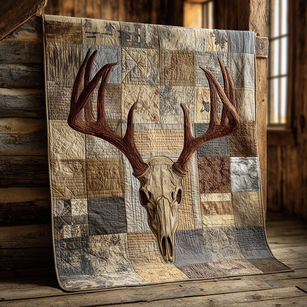 Rustic Deer Quilted Blanket - Baby (30" x 40") - Pack 1