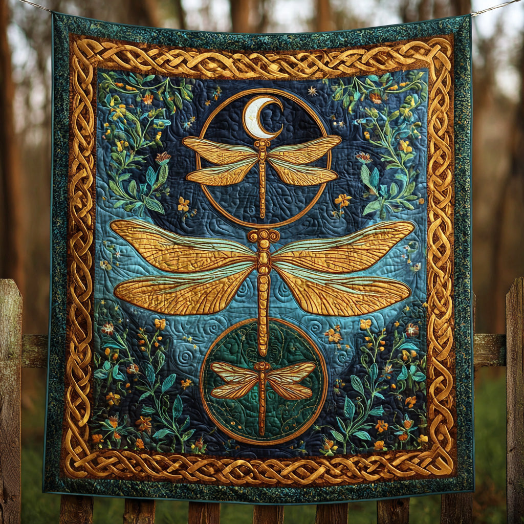 Rustic Dragonfly Quilted Blanket - Baby (30" x 40") - Pack 1