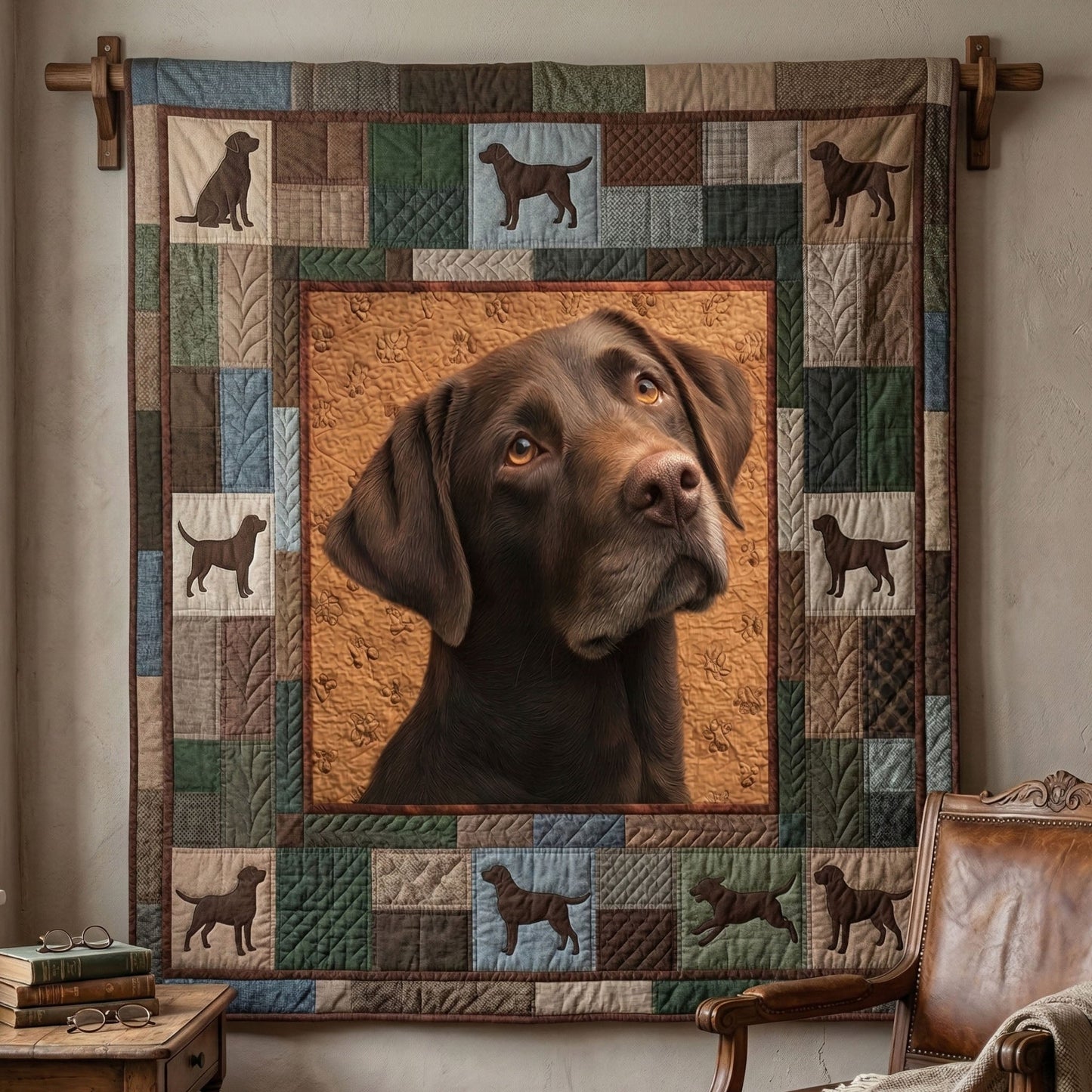 Rustic Labrador Quilted Blanket - Baby (30" x 40") - Pack 1