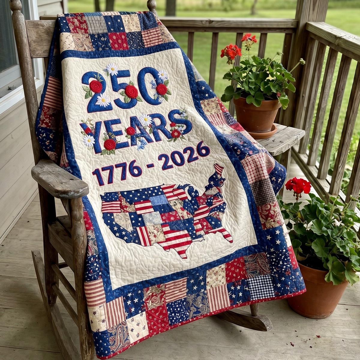 Rustic Liberty Quilted Blanket - Baby (30" x 40") - Pack 1