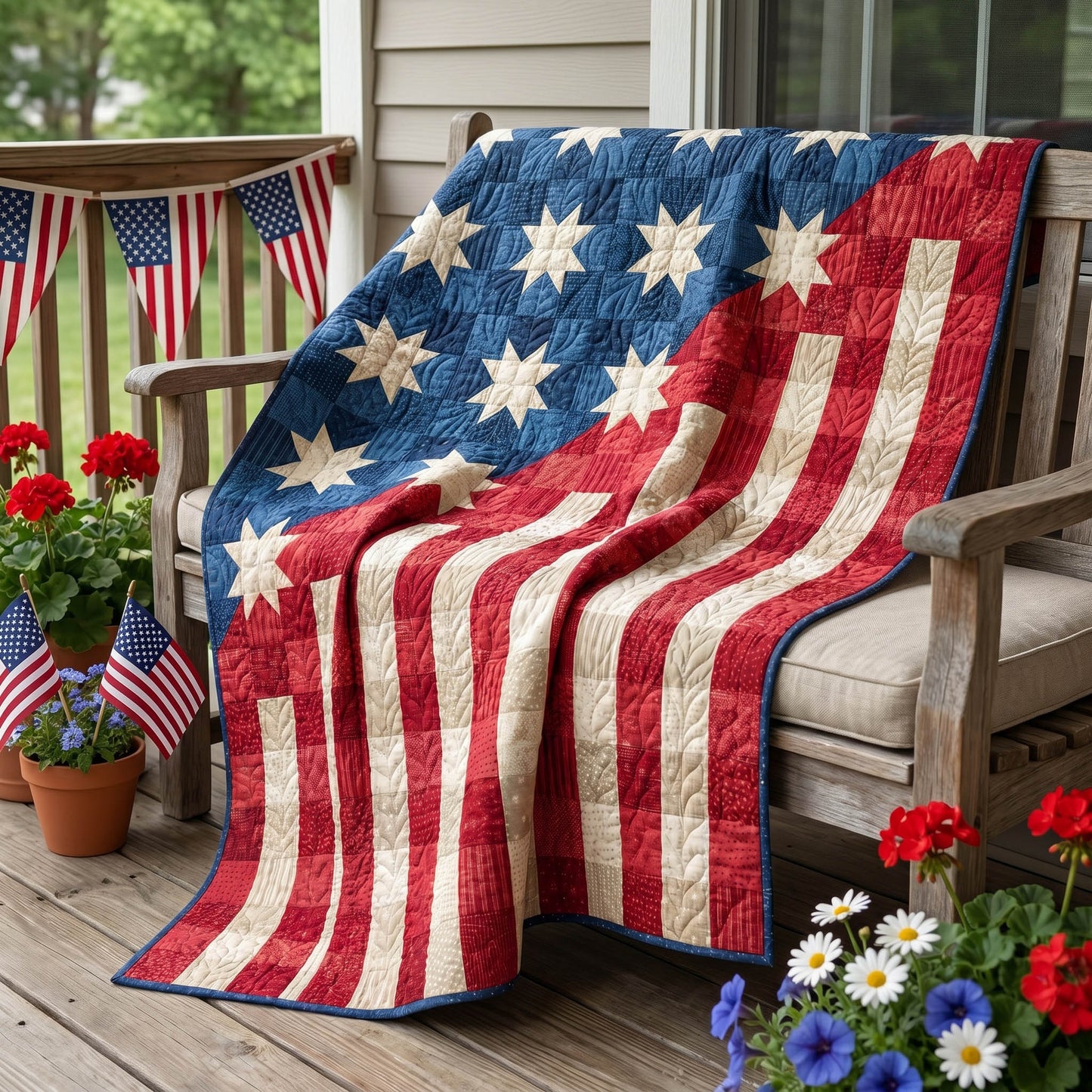 Rustic Liberty Quilted Blanket - Baby (30" x 40") - Pack 1