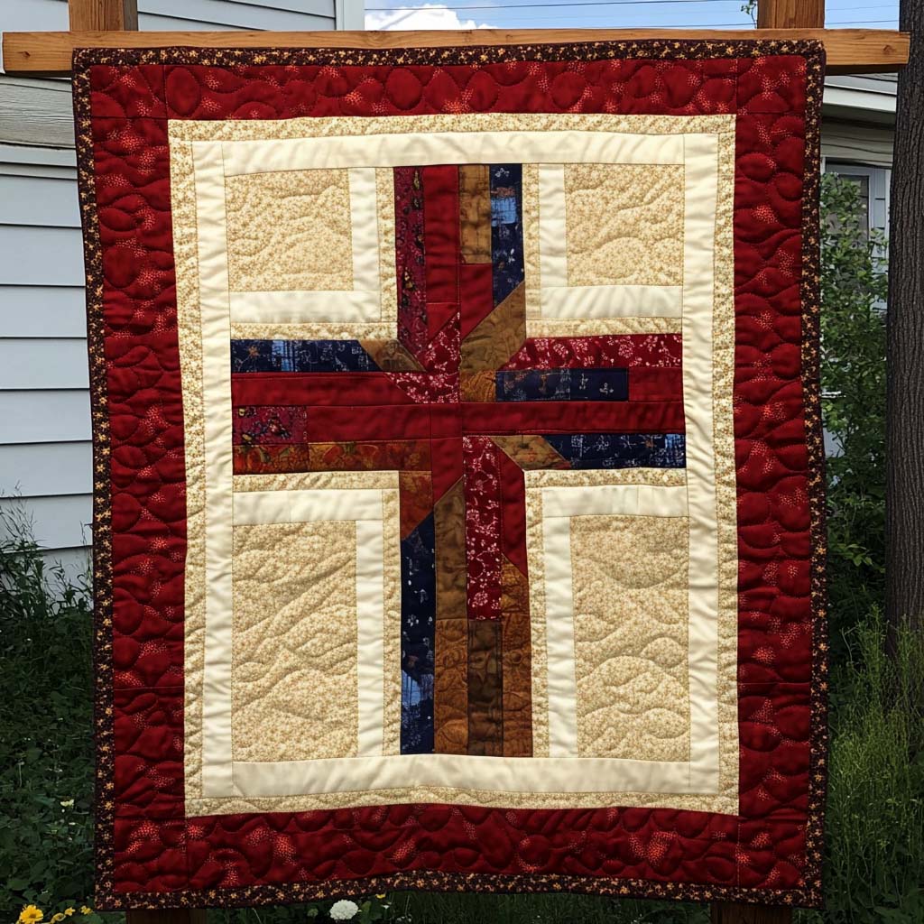 Rustic Patchwork Quilted Blanket - Throw (55" x 60")