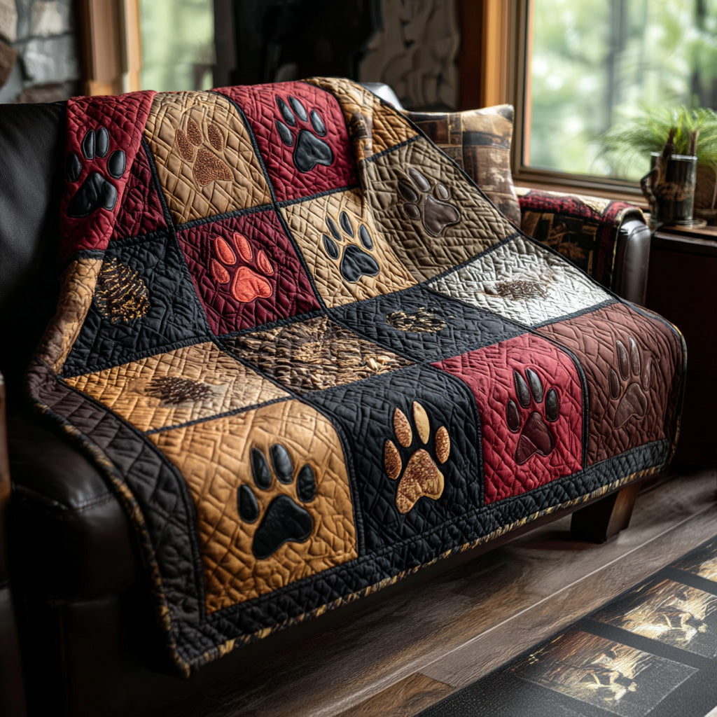 Rustic Paw Trail Quilted Blanket - Baby (30" x 40") - Pack 1