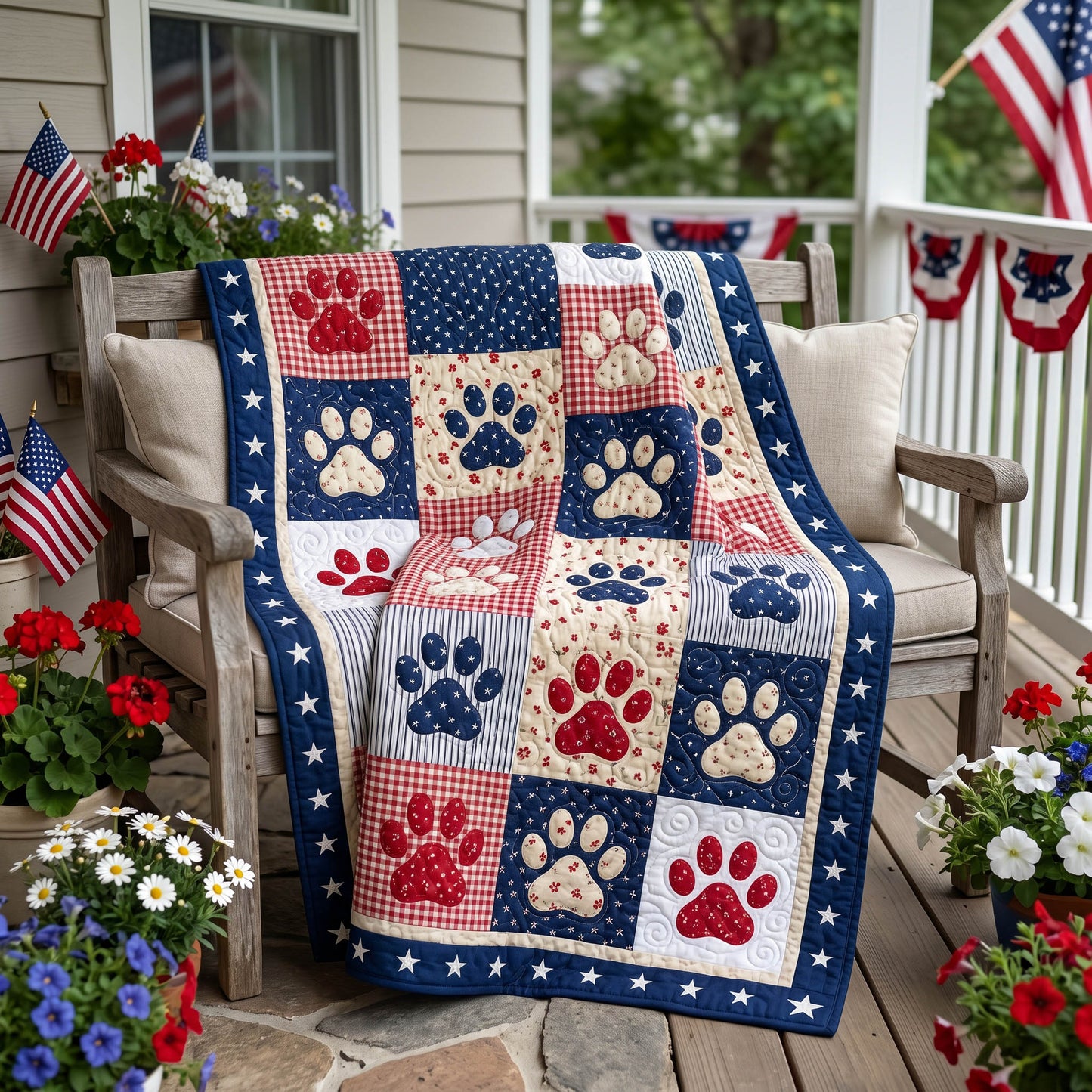 Rustic Paws Quilted Blanket - Baby (30" x 40") - Pack 1