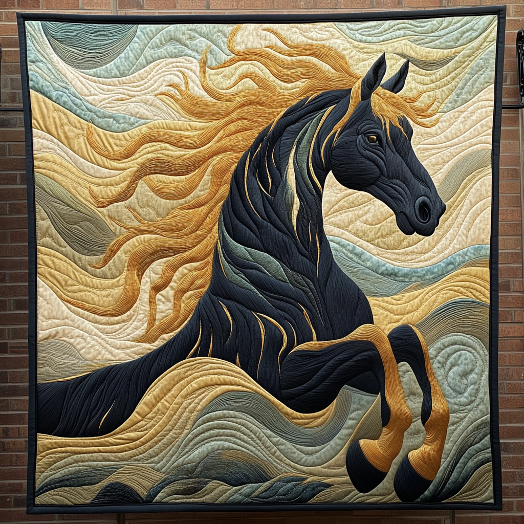 Rustic Rodeo Charm Quilted Blanket - Throw (55" x 60")