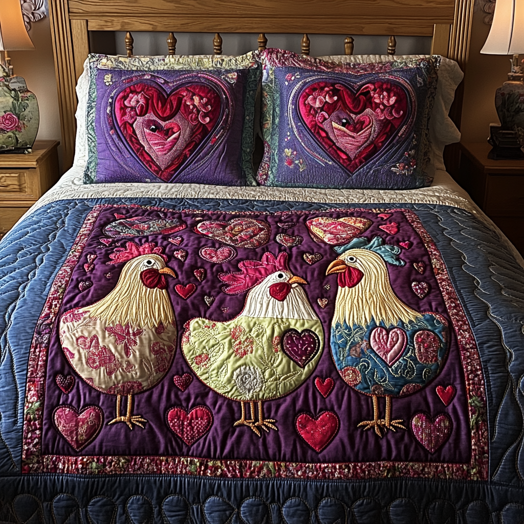 Rustic Roost 3-Piece Quilted Bedding Set - Single (59" x 70")