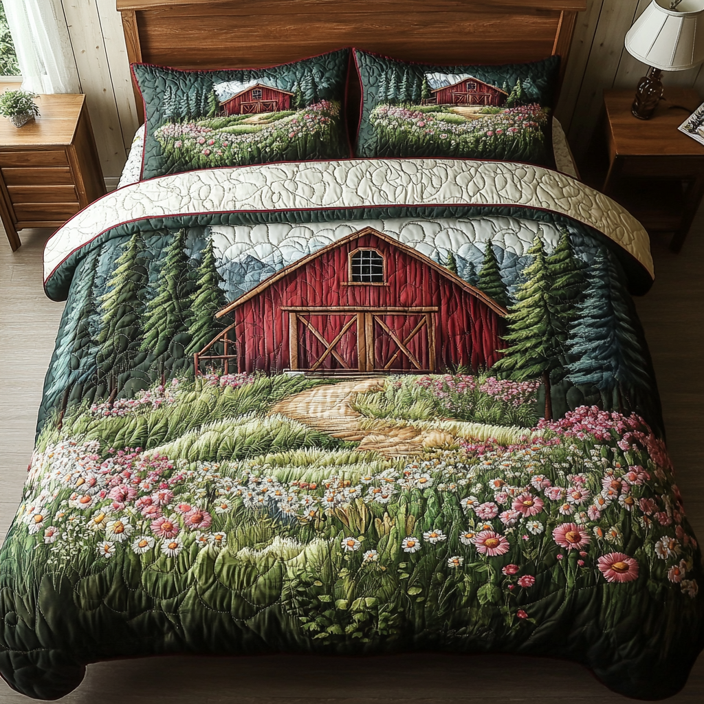 Rustic Trail 3-Piece Quilted Bedding Set - Single (59" x 70")