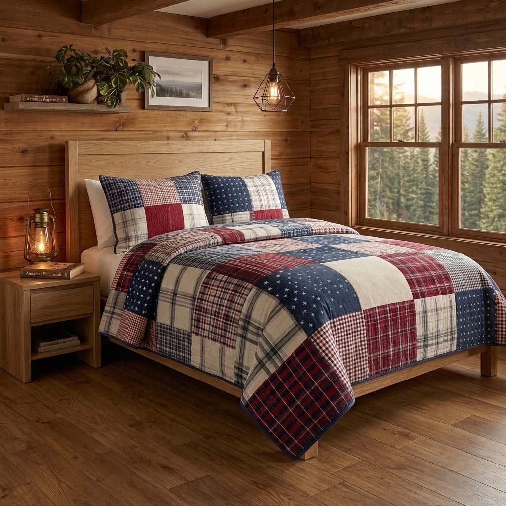 Rustic Union 3-Piece Quilted Bedding Set - Single (59" x 70")