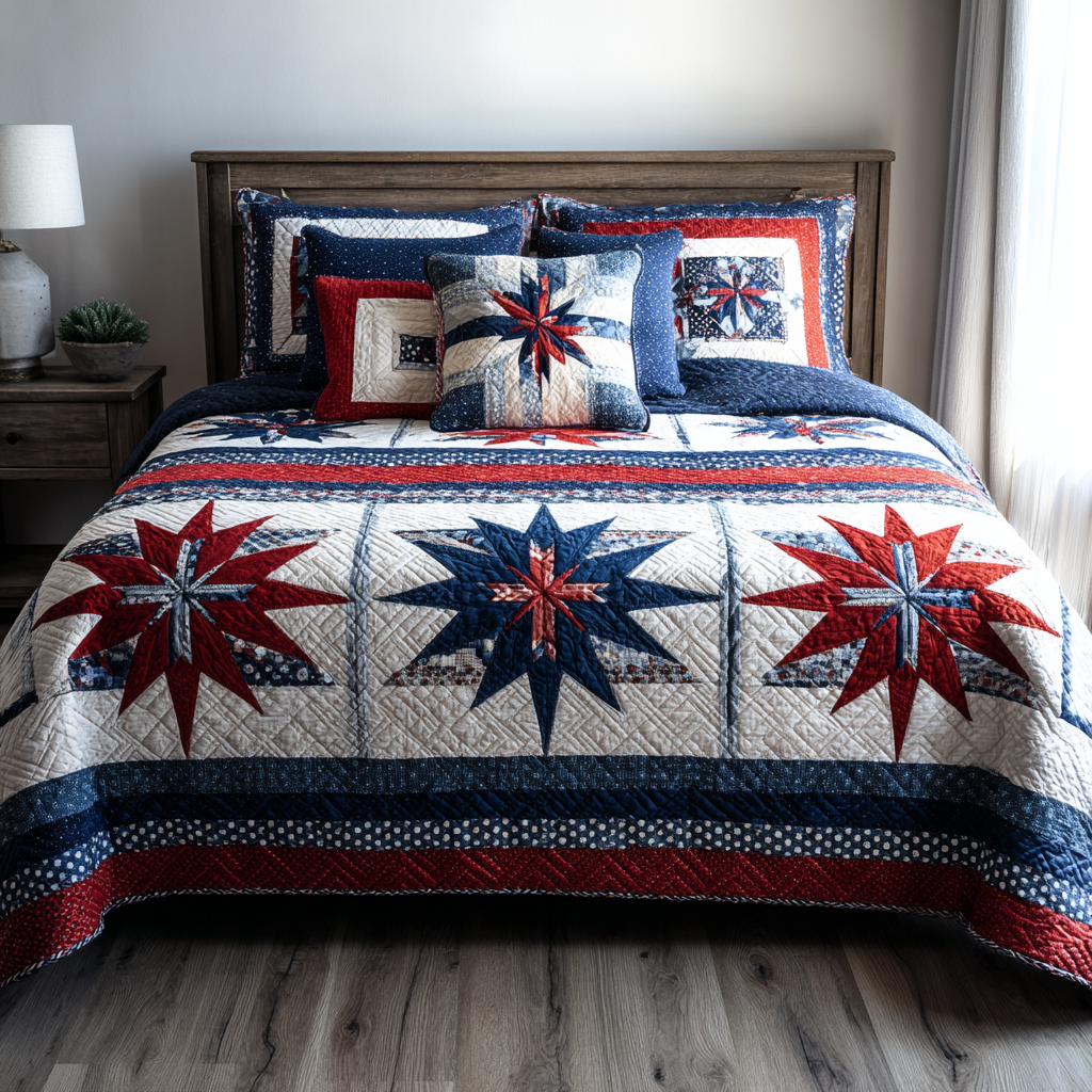 Rustic Valor 3-Piece Quilted Bedding Set - Single (59" x 70")