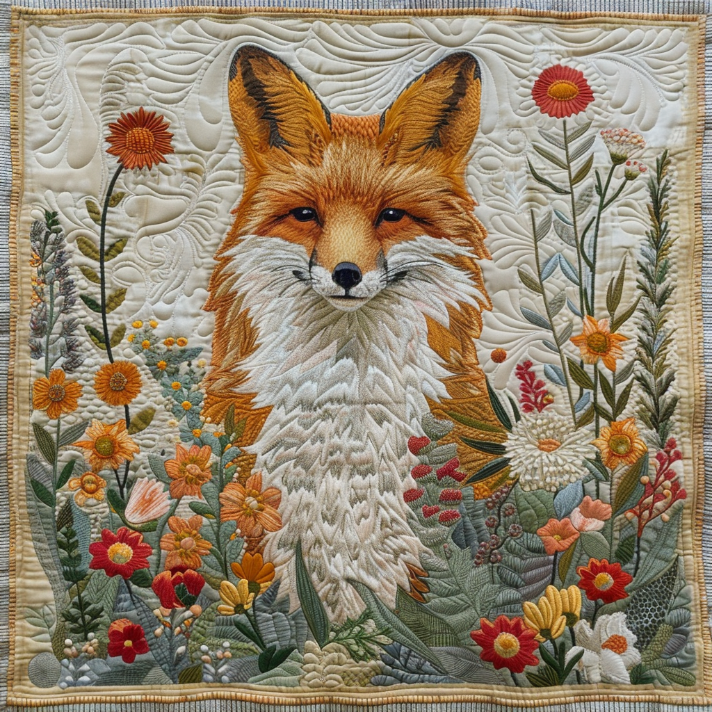 Rustling Leaves Quilted Blanket - Throw (55" x 60")