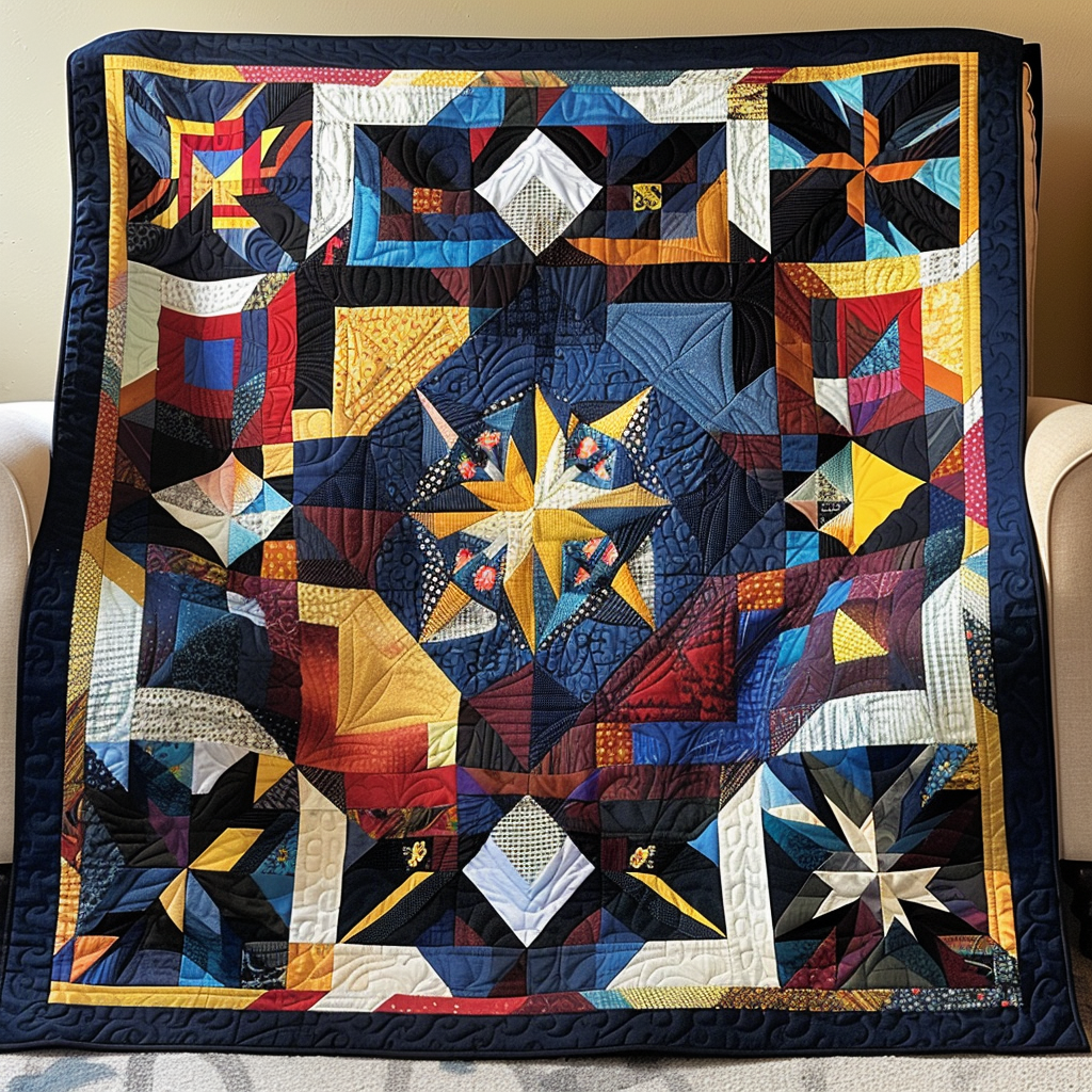 Sacred Colors Quilted Blanket - Throw (55" x 60")