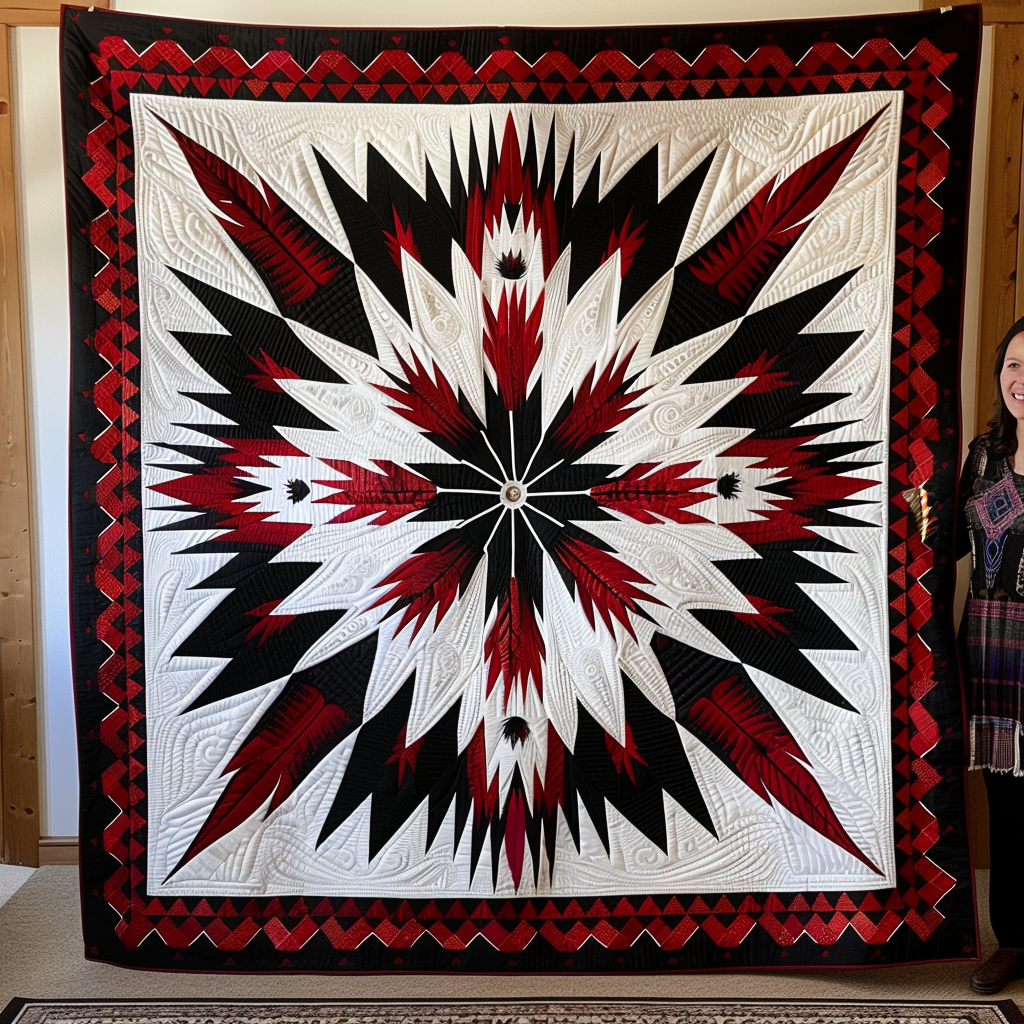 Sacred Flame Quilted Blanket - Throw (55" x 60")