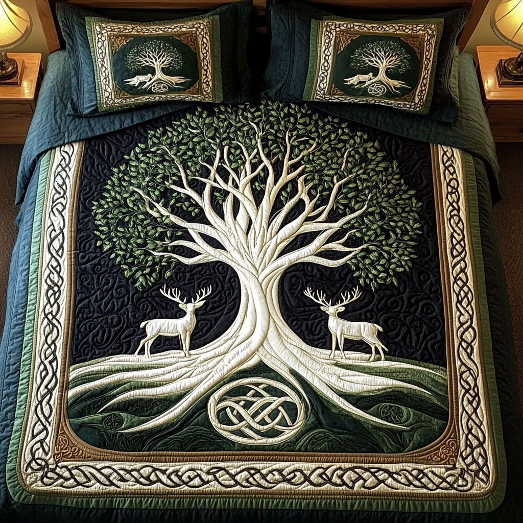 Sacred Grove 3-Piece Quilted Bedding Set - Single (59" x 70")