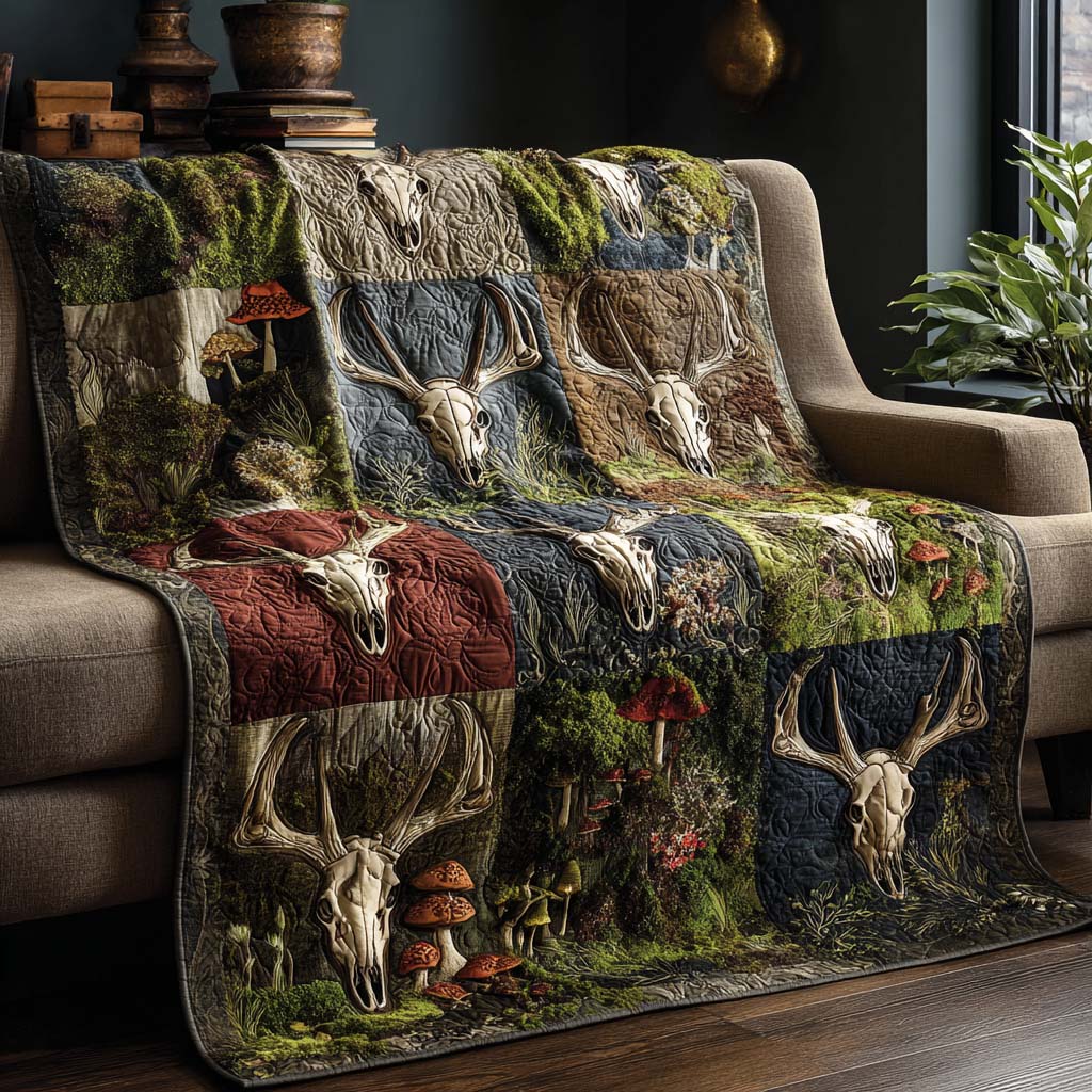 Sacred Antlers Quilted Blanket - Baby (30" x 40") - Pack 1