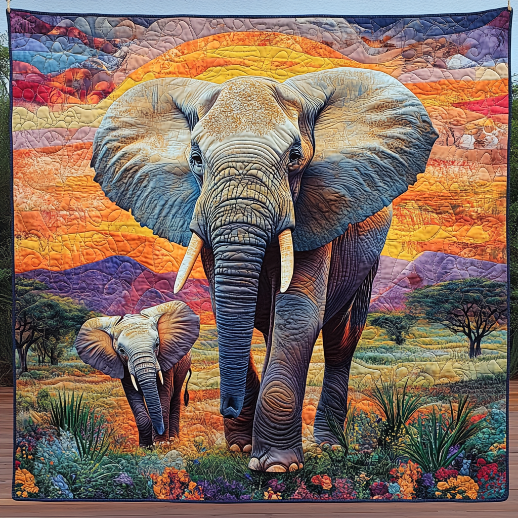 Sacred Herd Quilted Blanket - Throw (55" x 60")