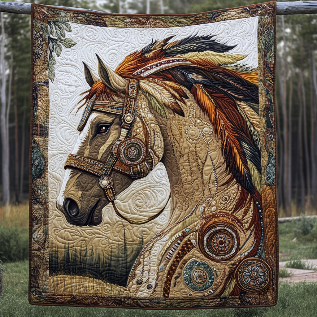 Sacred Hoof Quilted Blanket - Throw (55" x 60")