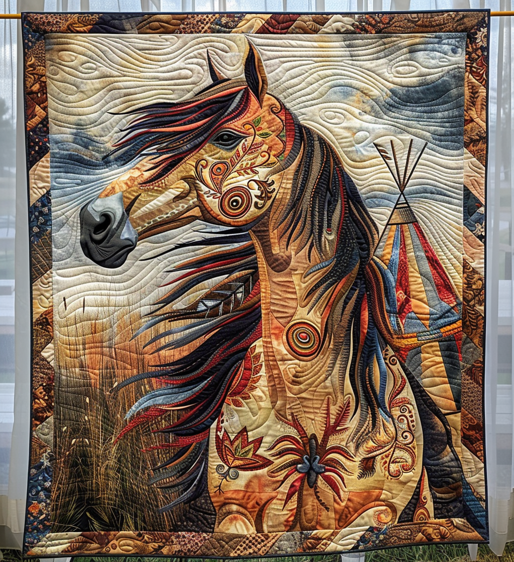 Sacred Journey Quilted Blanket - Throw (55" x 60")