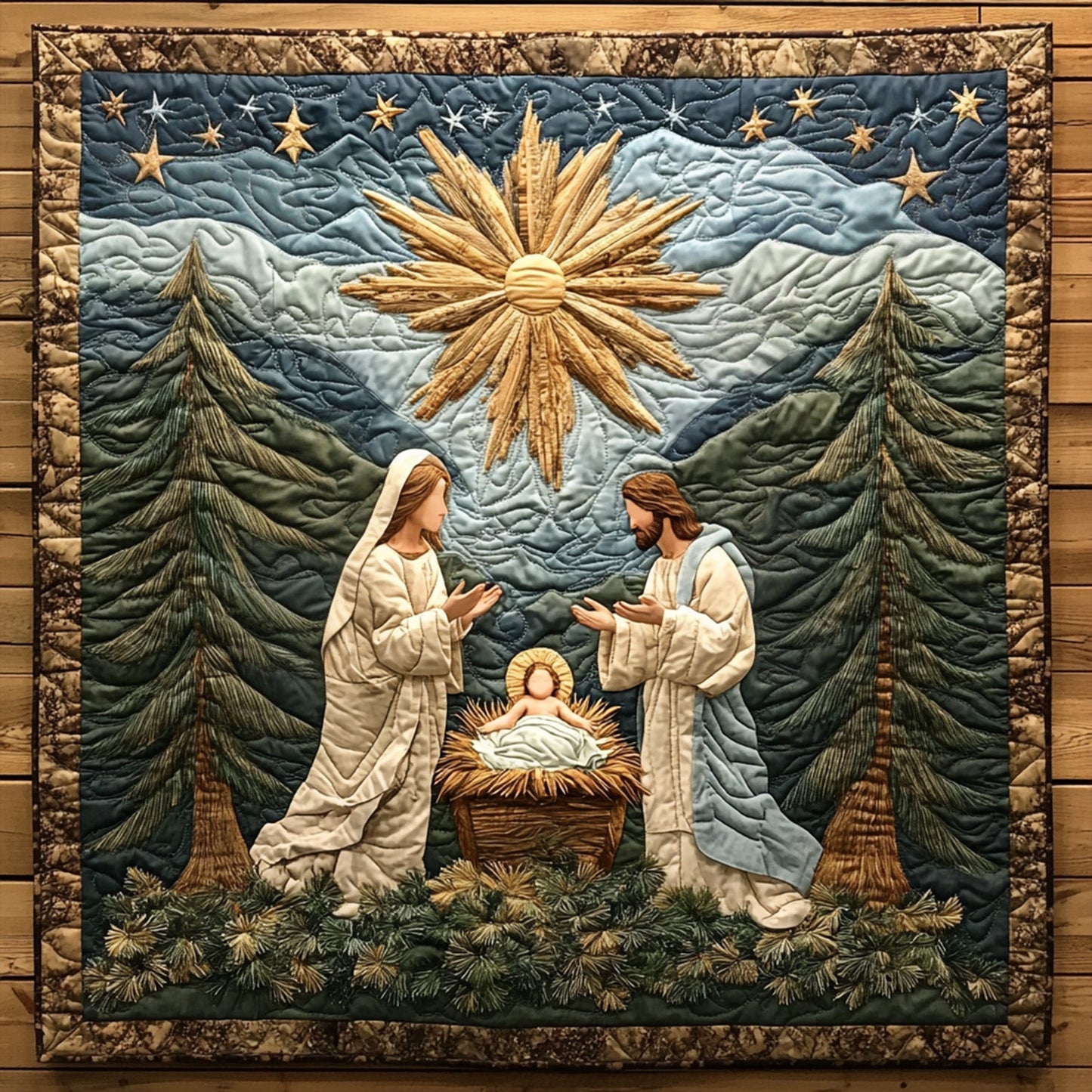 Sacred Journey Quilted Blanket - Throw (55" x 60")
