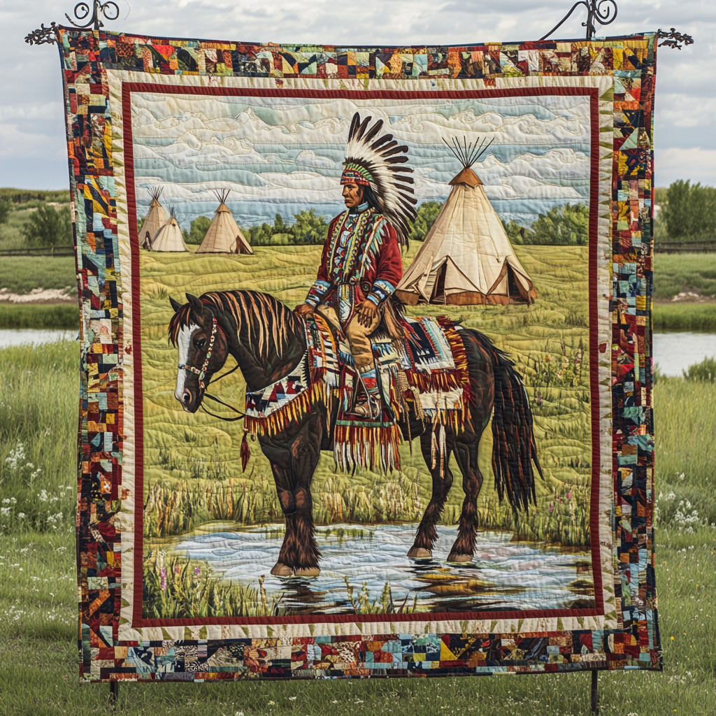 Sacred Spirits Quilted Blanket - Throw (55" x 60")