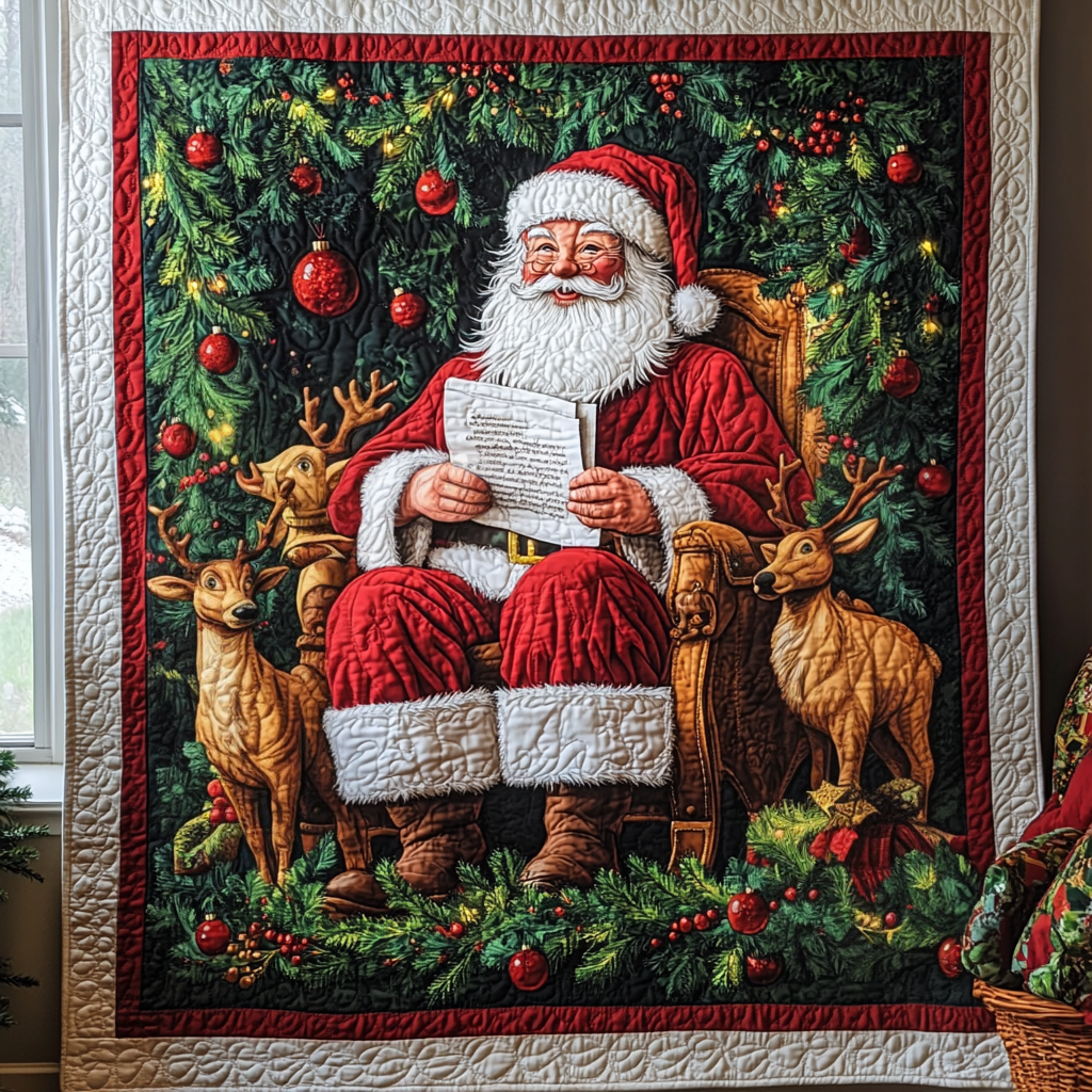 Santa Merry Magic Quilted Blanket - Baby (30" x 40")