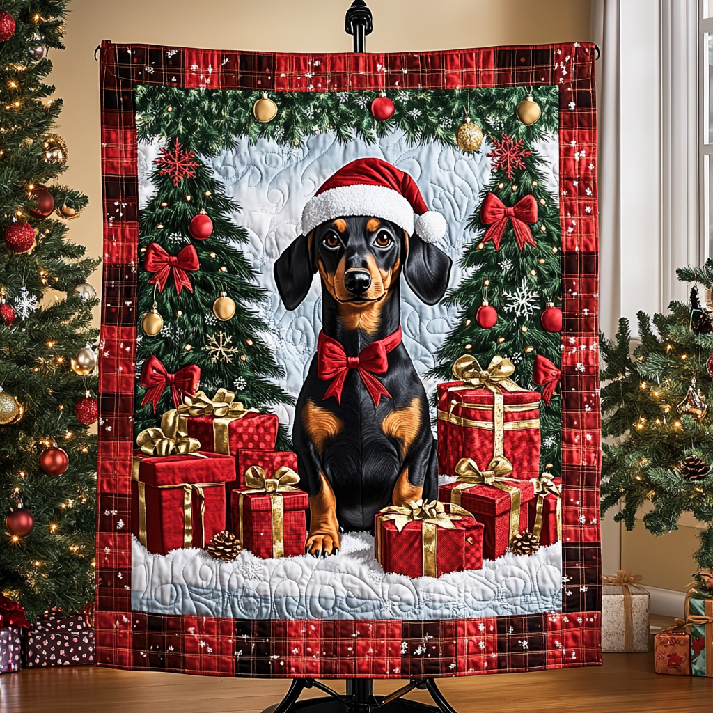Santa Best Friend Quilted Blanket - Throw (55" x 60")