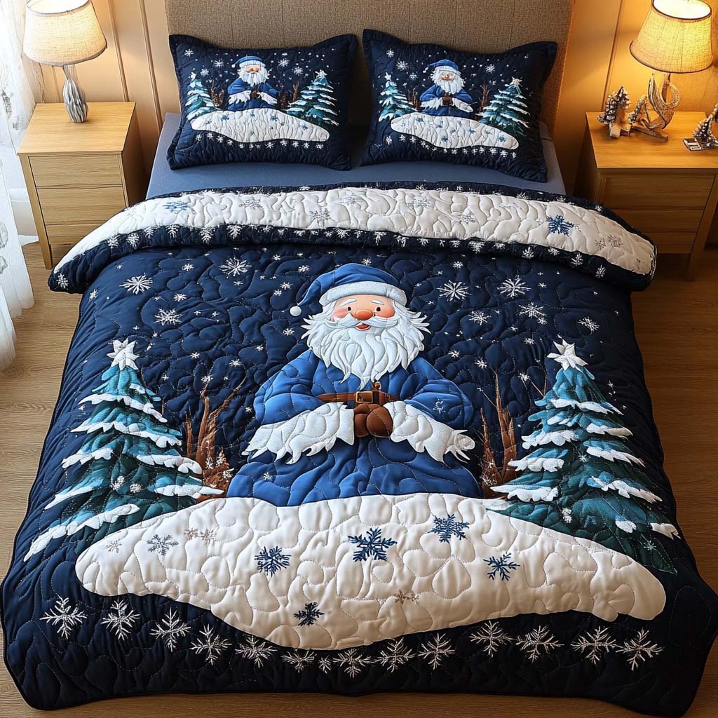 Santa Magic 3-Piece Quilted Bedding Set - Single (59" x 70")