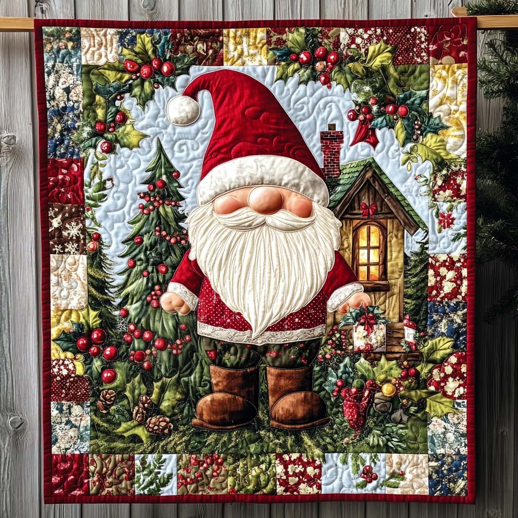 Santa Warmth Quilted Blanket - Throw (55" x 60")