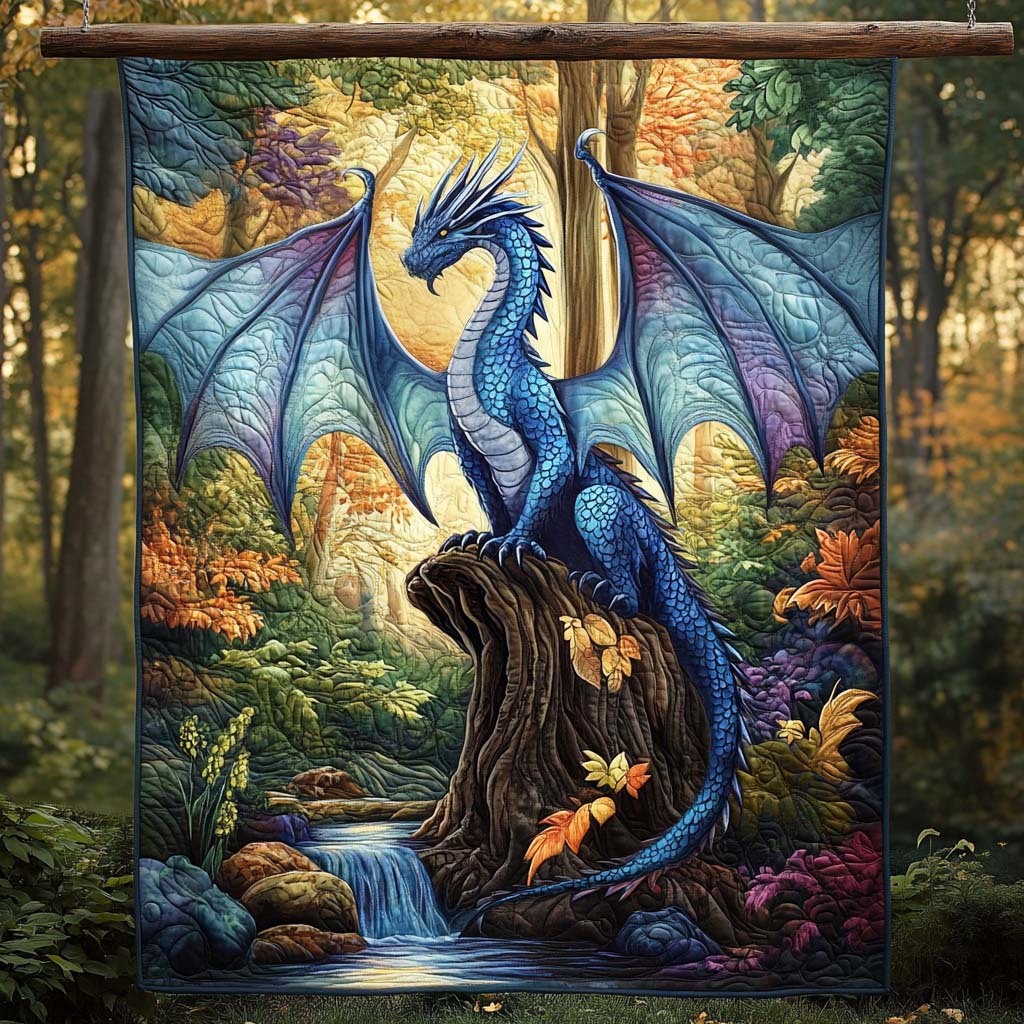 Sapphire Flight Quilted Blanket - Throw (55" x 60")