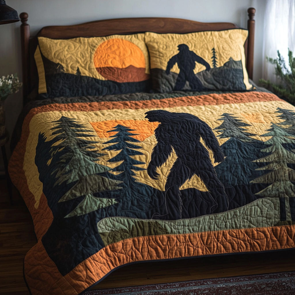 Sasquatch Trails 3-Piece Quilted Bedding Set - Single (59" x 70")