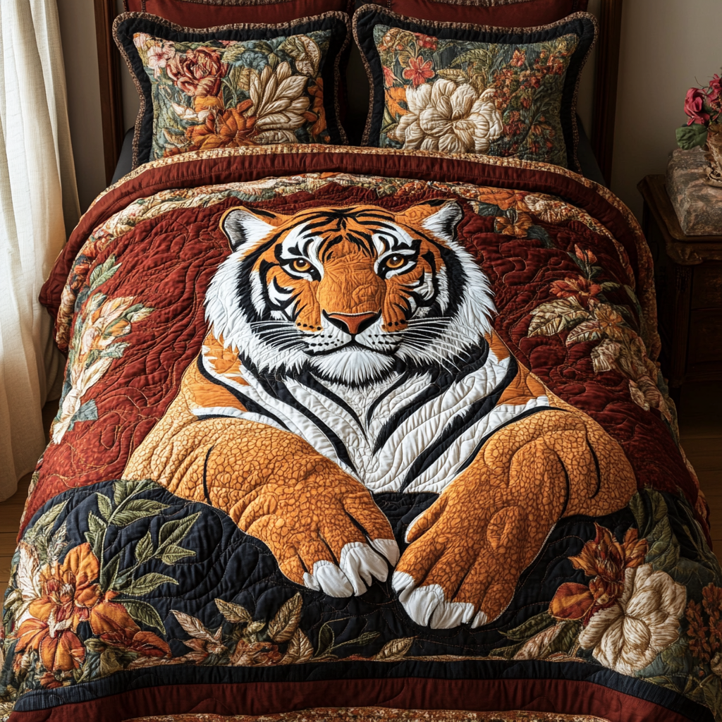 Savage Elegance Quilted Bedding Set - Single (59" x 70")