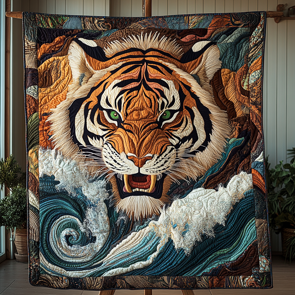 Savannah Stripes Quilted Blanket - Throw (55" x 60")