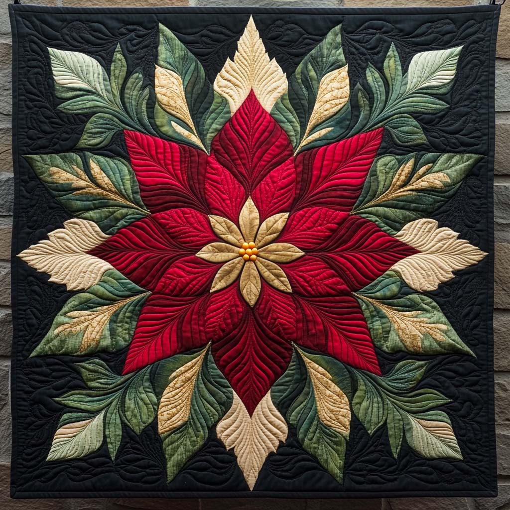 Scarlet Glow Quilted Blanket - Throw (55" x 60")
