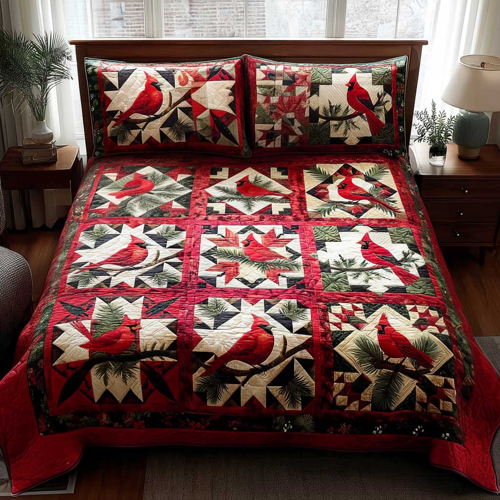 Scarlet Nest Serenity 3-Piece Quilted Bedding Set - Single (59" x 70")