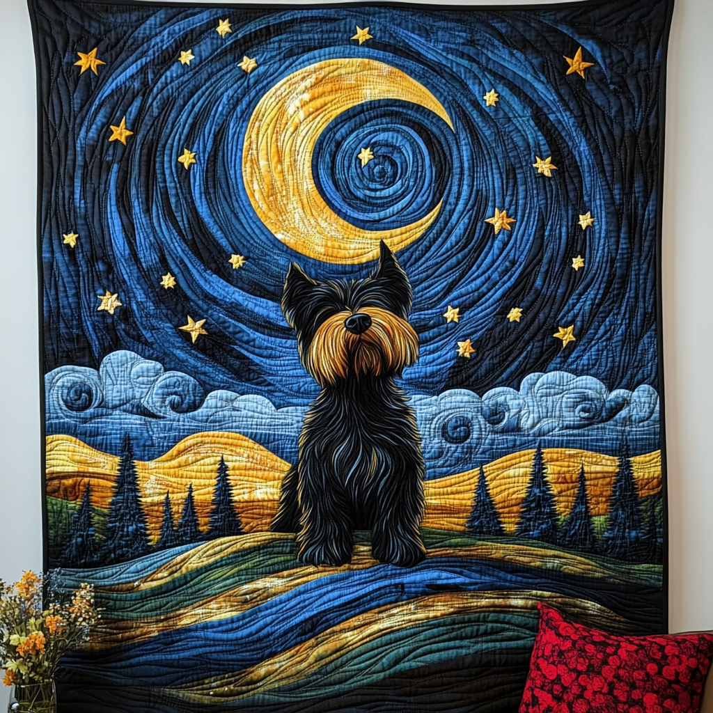 Scottish Terrier Dreams Quilted Blanket - Throw (55" x 60")