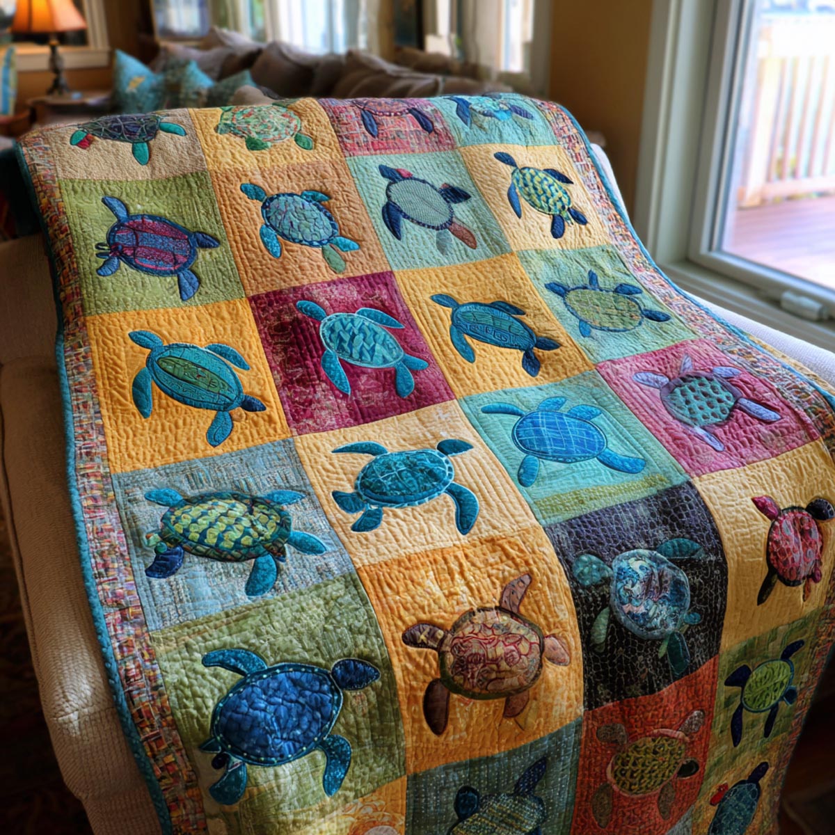 Sea Harmony Quilted Blanket - Baby (30" x 40") - Pack 1