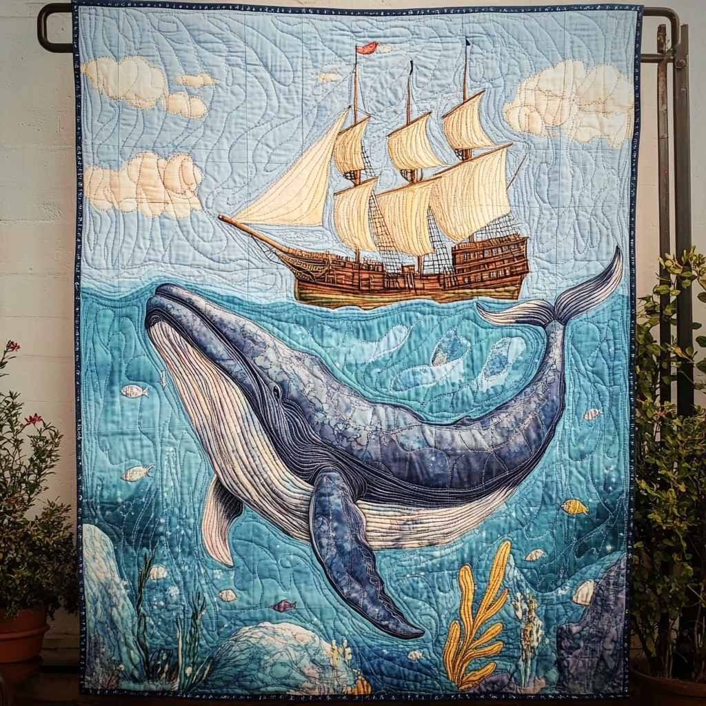 Sea Majesty Quilted Blanket - Throw (55" x 60")