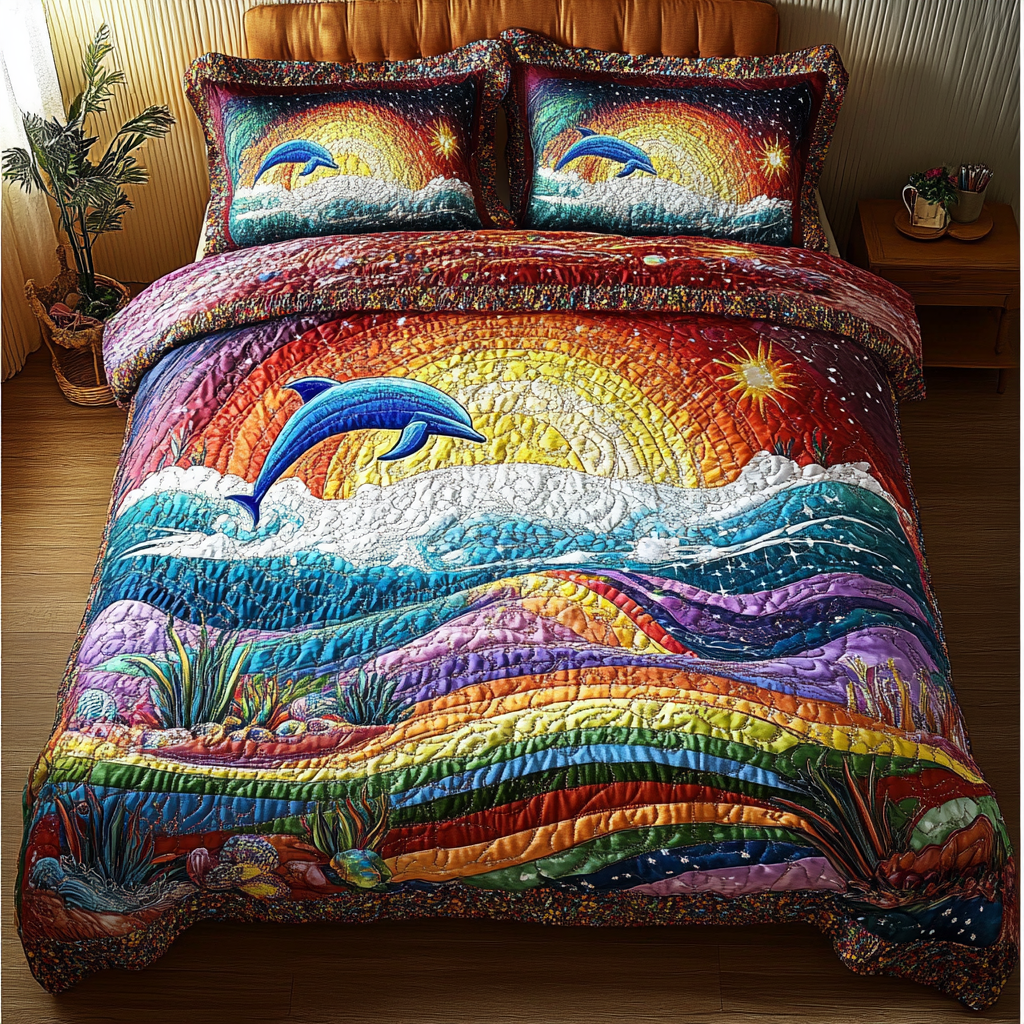 Seabreeze Jumper 3-Piece Quilted Bedding Set - Single (59" x 70")