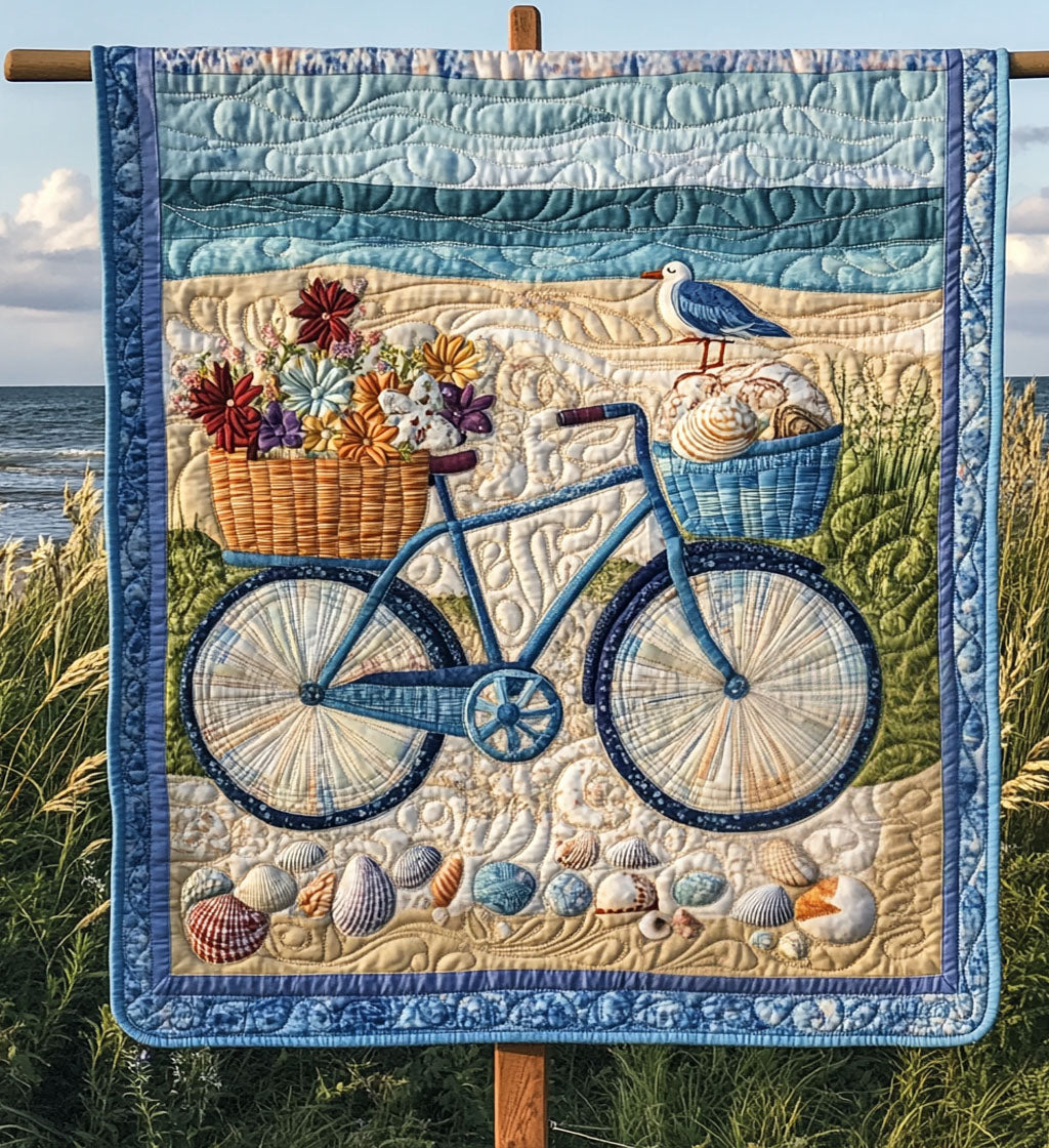 Seagull Pathway Art Quilt Hanging - Baby (30" x 40")