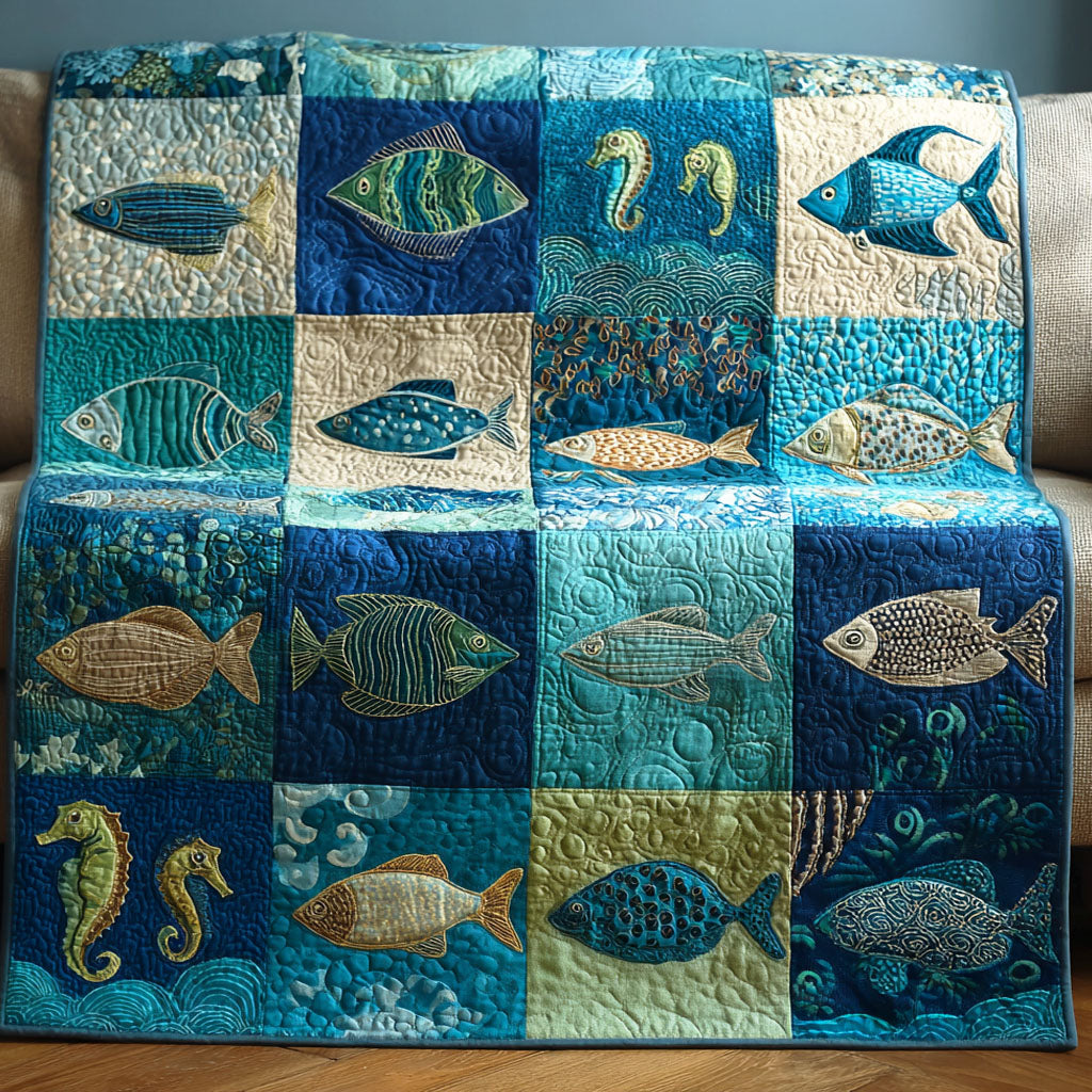 Seaside Harmony Quilted Blanket - Baby (30" x 40") - Pack 1