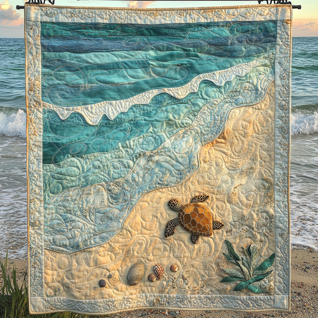 Seaside Journey Quilted Blanket - Throw (55" x 60")