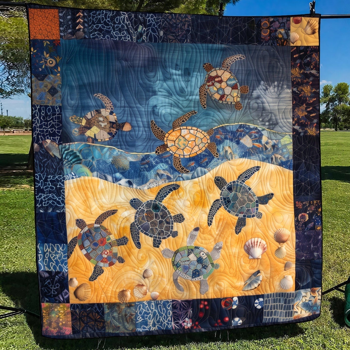 Seaside Journey Quilted Blanket - Throw (55" x 60")