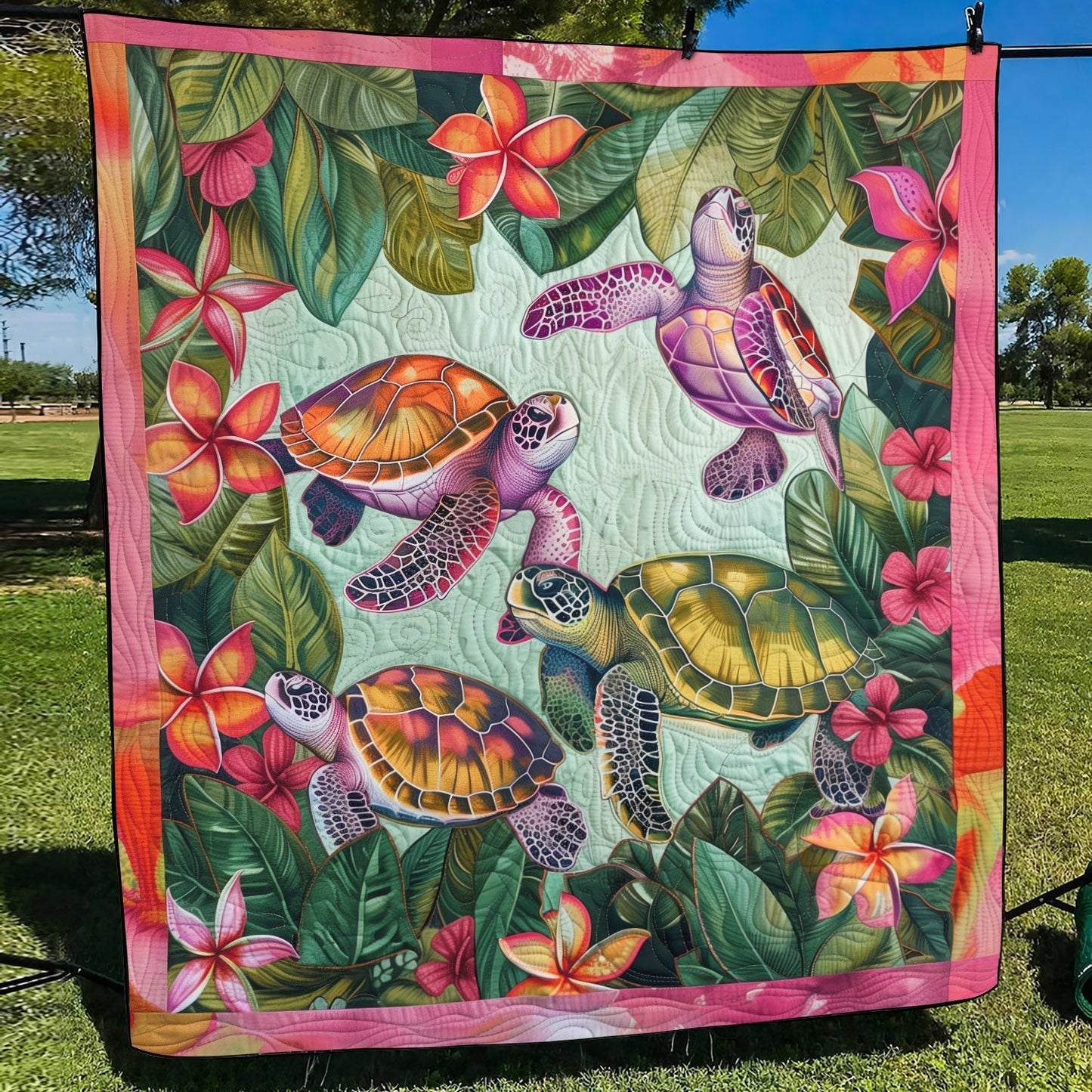 Seaside Sanctuary Quilted Blanket - Throw (55" x 60")
