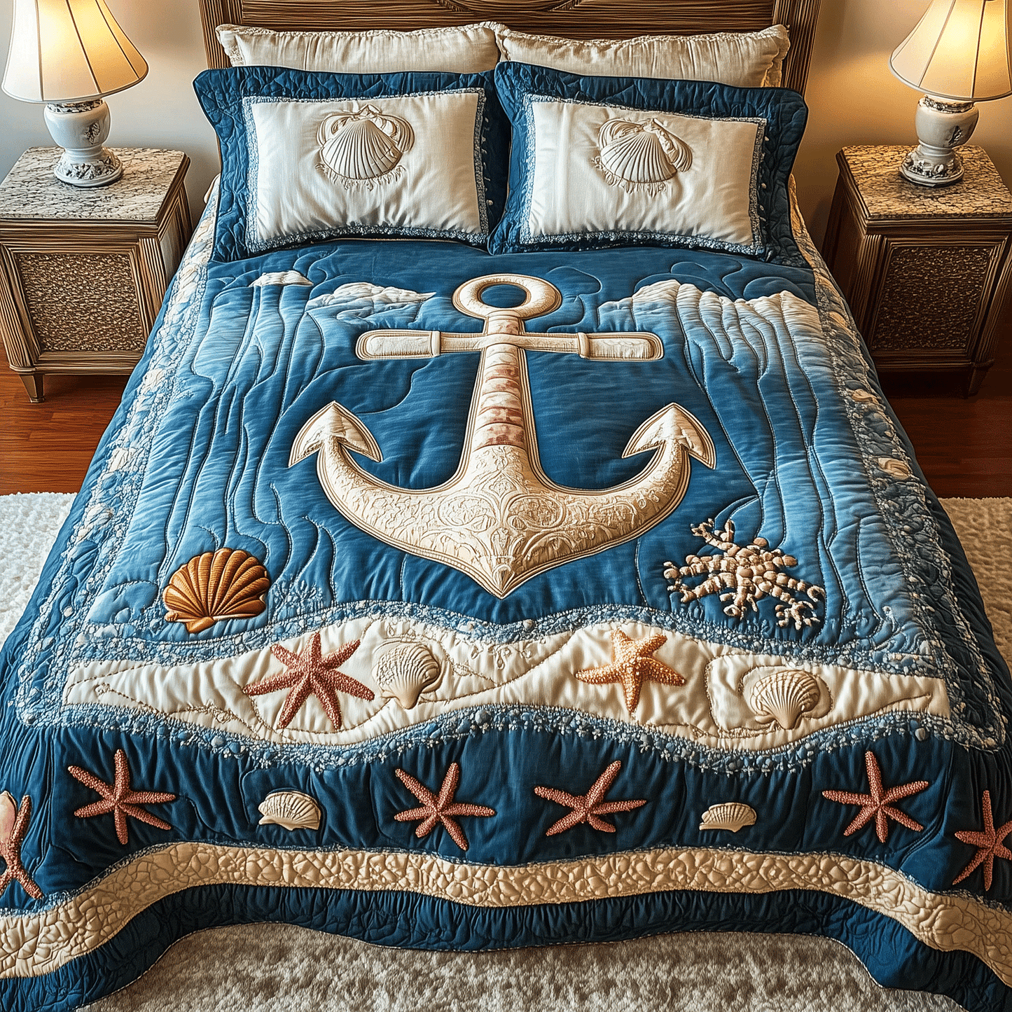 Seaside Serenity 3-Piece Quilted Bedding Set - Single (59" x 70")