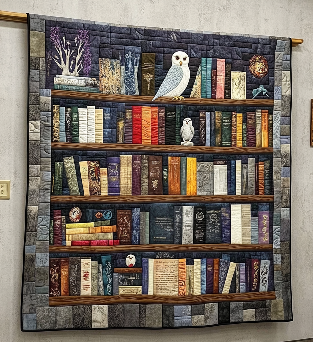 Secret Library Quilted Blanket - Throw (55" x 60")