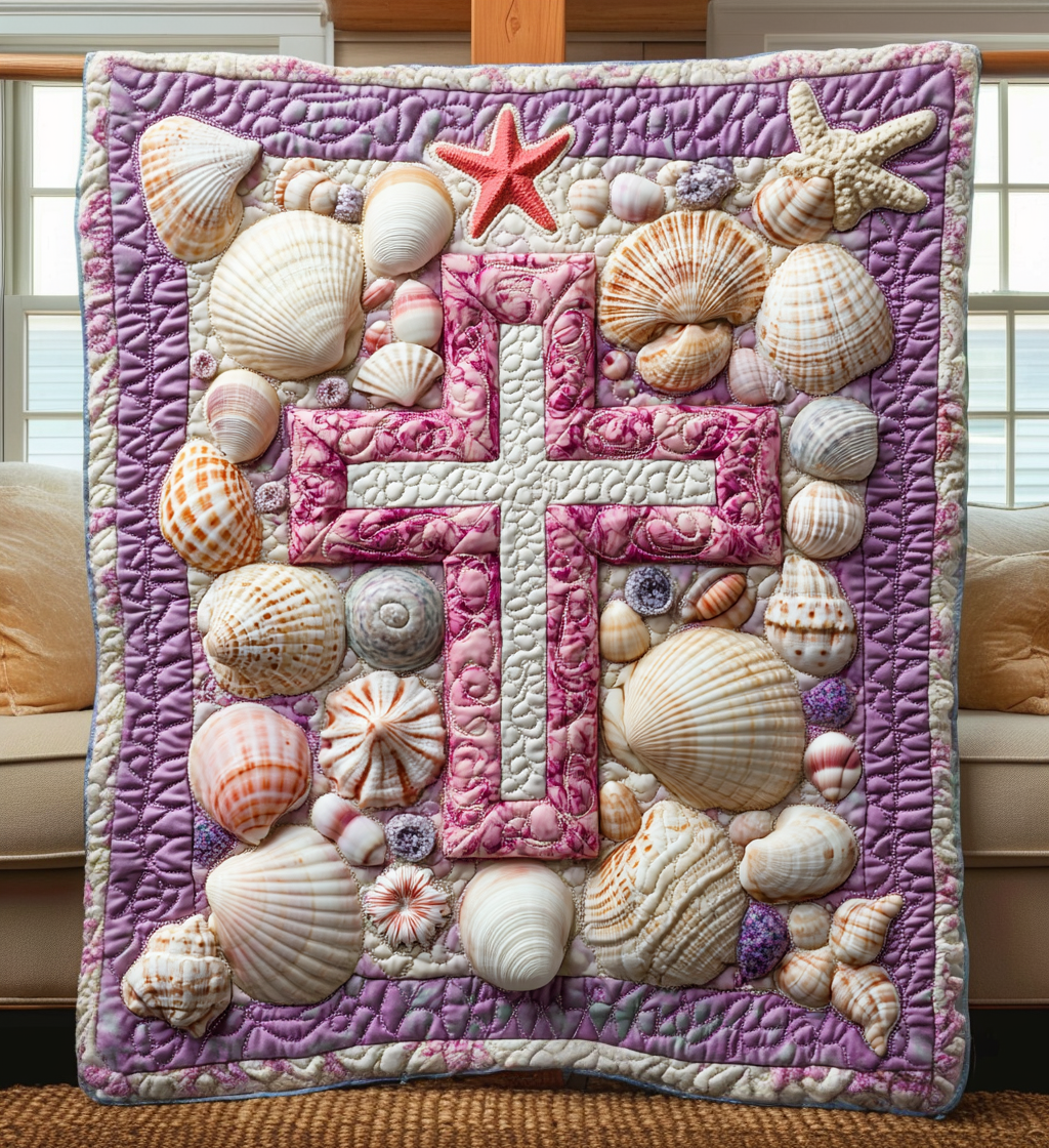 Serenade Cross Quilted Blanket - Throw (55" x 60")
