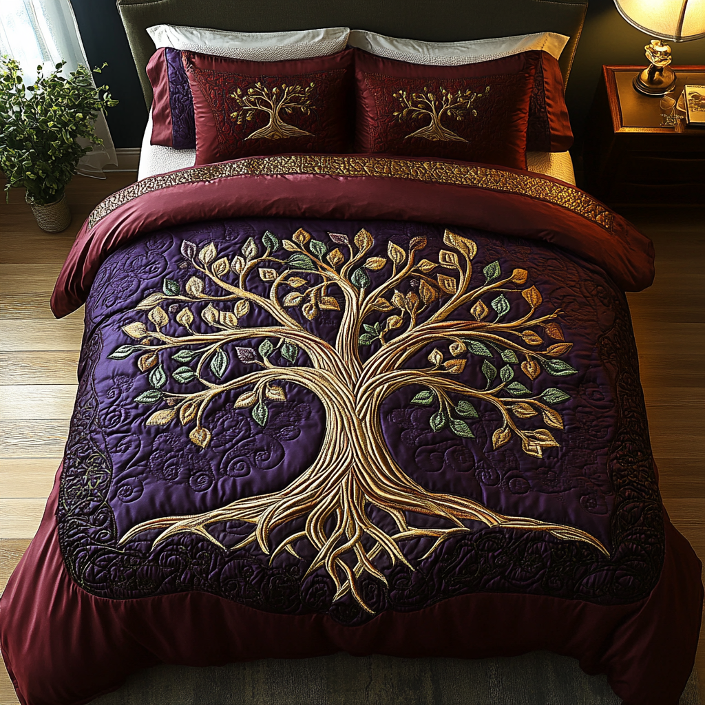 Serene Canopy 3-Piece Quilted Bedding Set - Single (59" x 70")