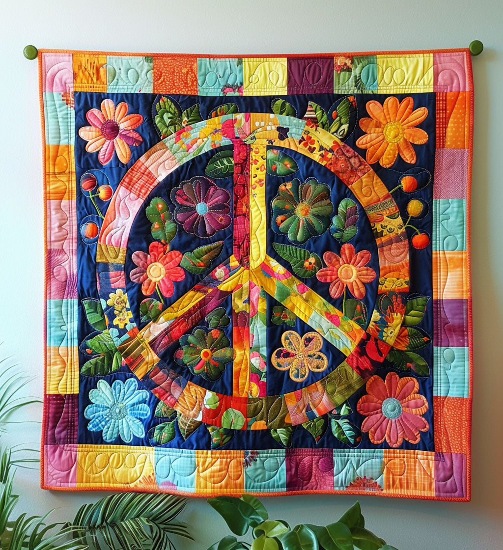 Serenity Blooms Quilted Blanket - Throw (55" x 60")