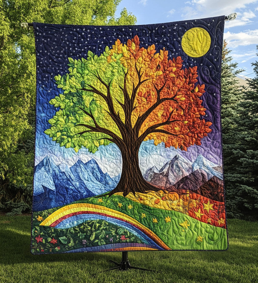 Serenity Sapling Quilted Blanket - Throw (55" x 60")