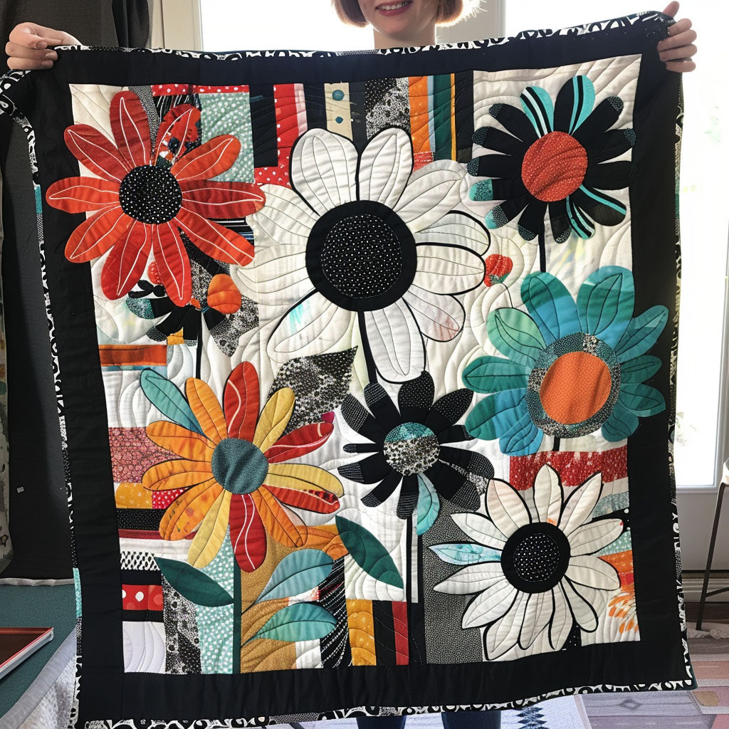 Shadowed Garden Quilted Blanket - Throw (55" x 60")